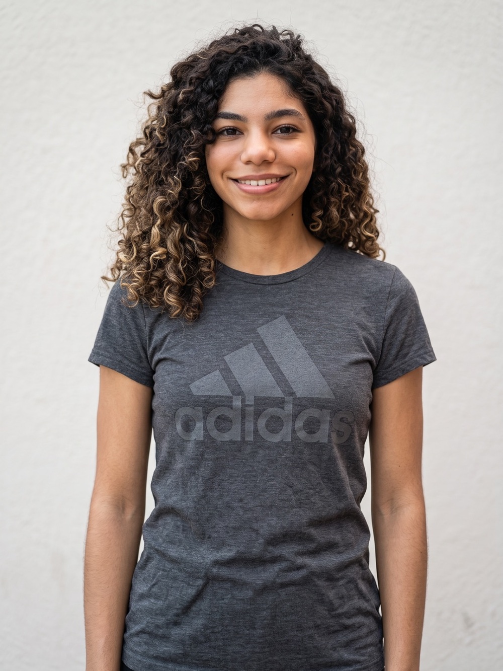 Adidas Youth/Women’s Heathered Charcoal Grey Badge of Sport Graphic T-Shirt X